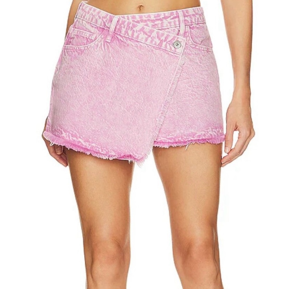 Johnathan Simkhai Pink Denim Skirt